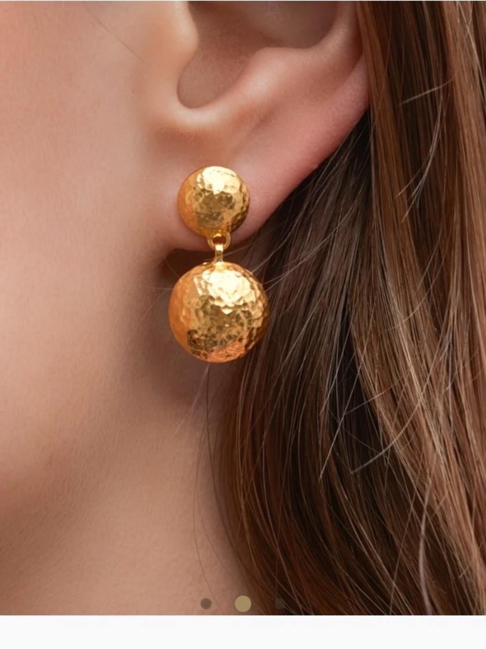 GURHAN Spell 24K Gold Drop Earrings, Double Lentil